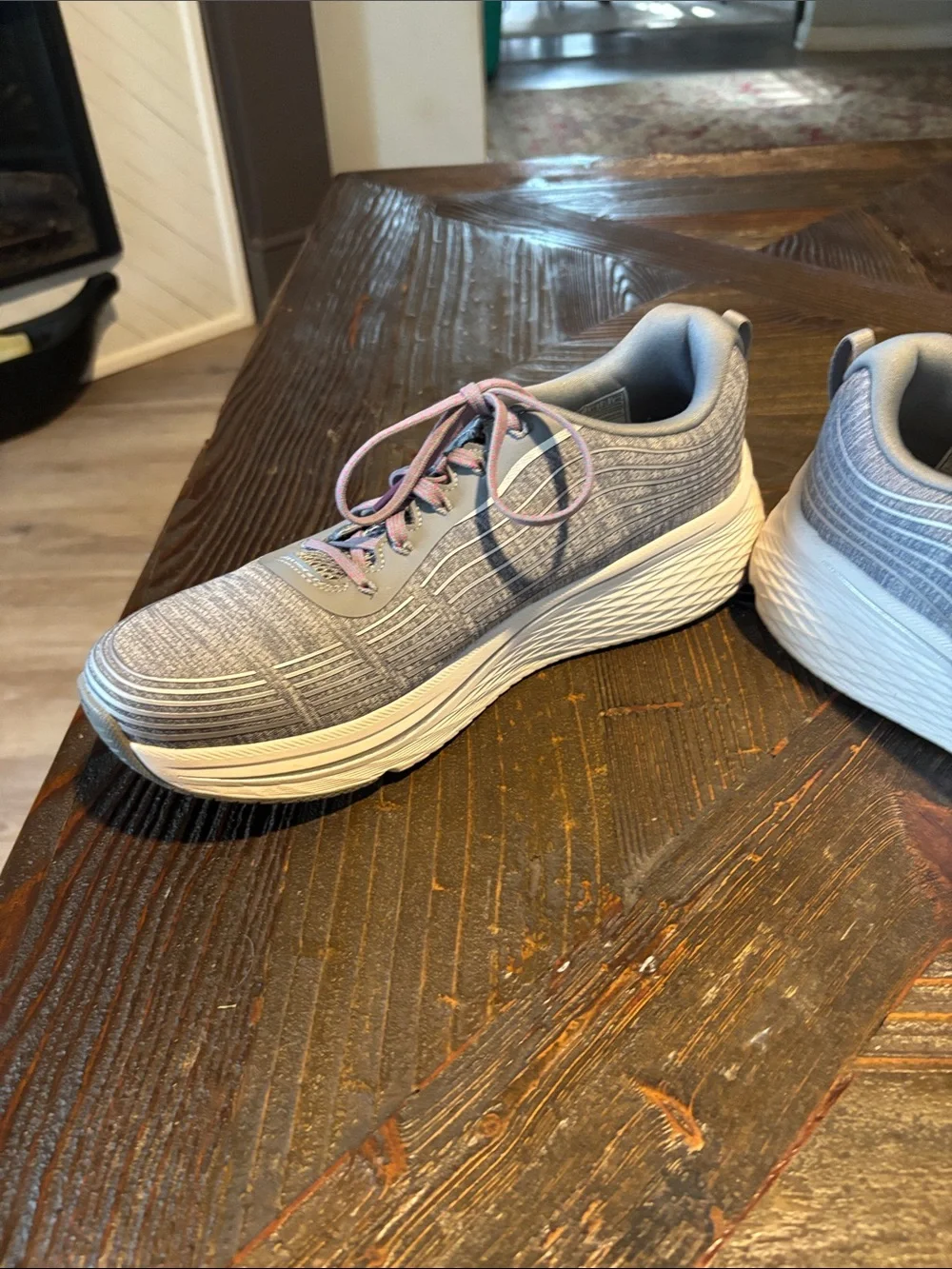 Skechers Light Gray Athletic Sneakers with Lavender Accents-NWOT or Box